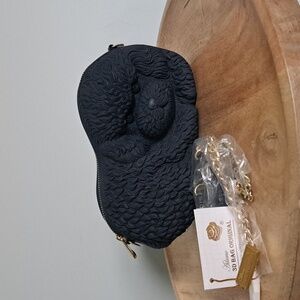 NWT Adamo 3D Bag Originals Navy Poodle Shoulder Crossbody Bag Unique Realistic